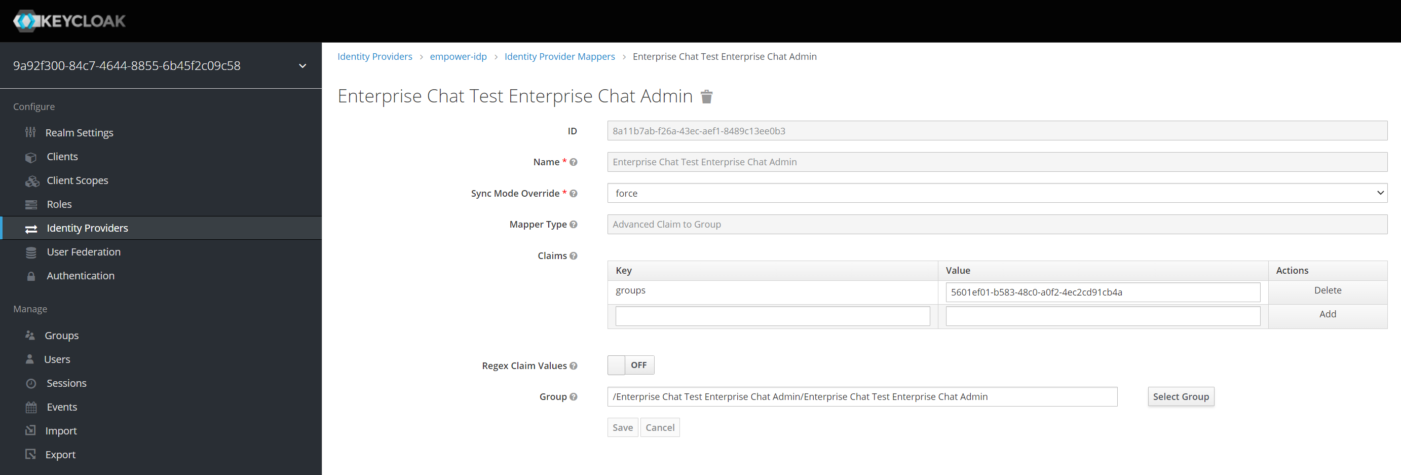 [Test chat realm - Enterprise Chat Internal Admin Mapper](https://auth-dv.empoweranalytics.io/auth/admin/master/console/#/realms/9a92f300-84c7-4644-8855-6b45f2c09c58/identity-provider-mappers/empower-idp/mappers/8a11b7ab-f26a-43ec-aef1-8489c13ee0b3)