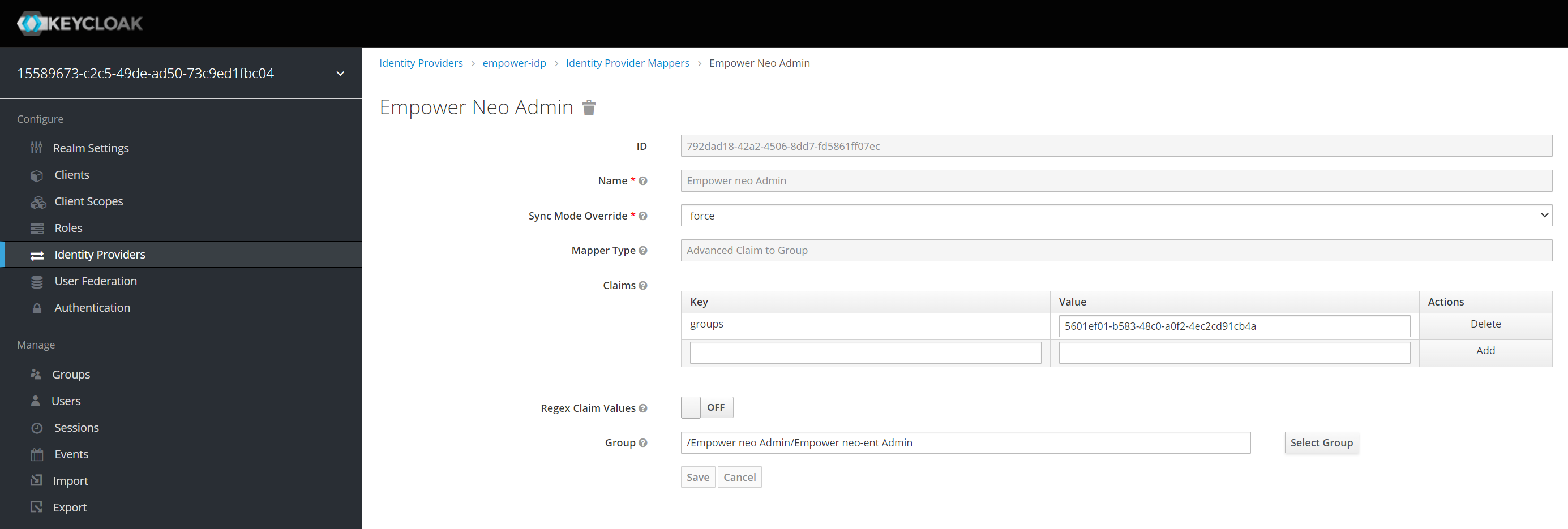 [Neo realm - Empower Data Platform Internal Admin Mapper](https://auth-dv.empoweranalytics.io/auth/admin/master/console/#/realms/15589673-c2c5-49de-ad50-73c9ed1fbc04/identity-provider-mappers/empower-idp/mappers/792dad18-42a2-4506-8dd7-fd5861ff07ec)